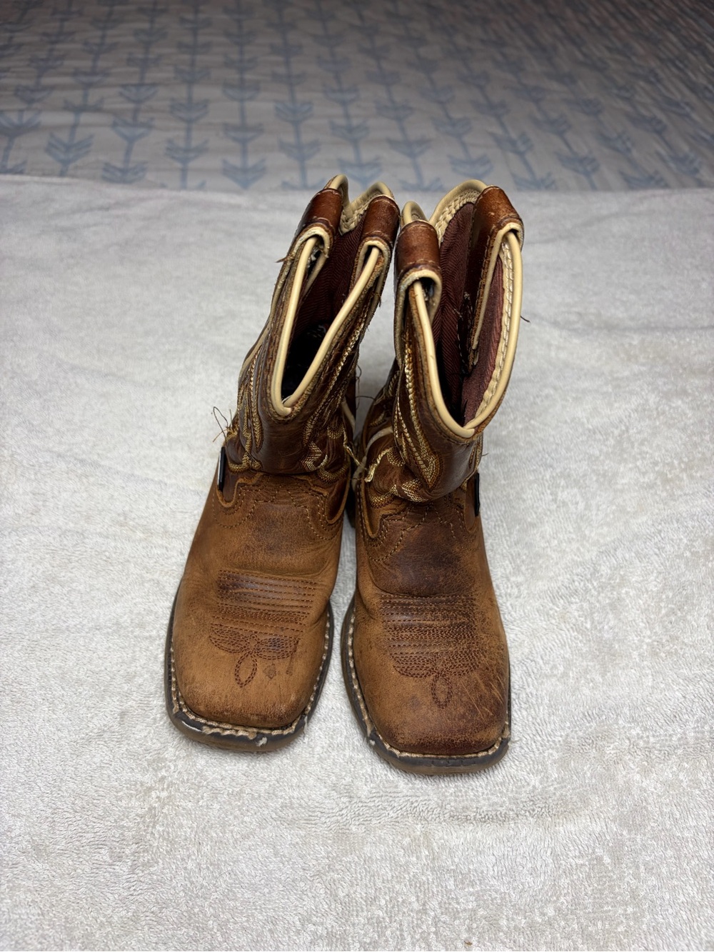 Justin Boots Kids Brown Leather Western Cowboy Boots